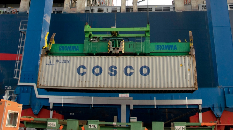 Las terminales espa&ntilde;olas de COSCO rozan en abril los niveles prepandemia tras crecer un 7,8%