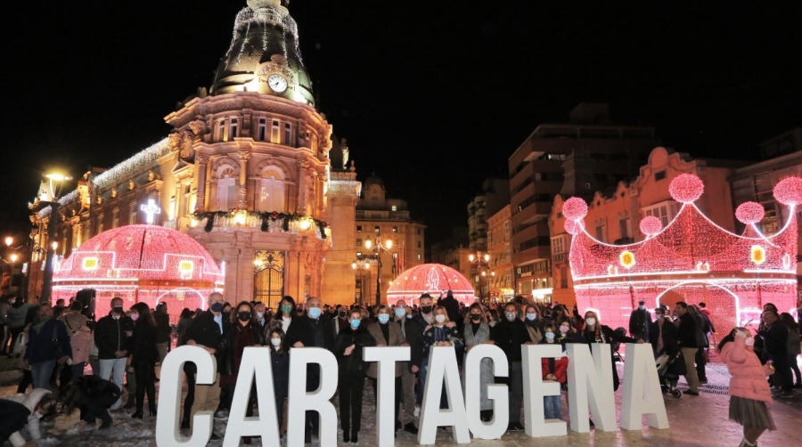 La fachada mar&iacute;tima del Puerto de Cartagena, ubicaci&oacute;n de las actividades navide&ntilde;as