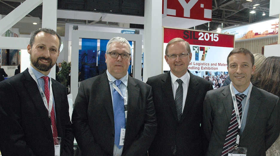 En la imagen, desde la izquierda: Ander Rodr&iacute;guez, director de Desarrollo de Negocio de Marmedsa Noatum Shipping Agency; Jordi Trius, director general de Marmedsa Noatum Shipping Agency; Douglas Schultz, CEO de Noatum; y Albert Pallar&eacute;s, director general Combalia Noatum Shipping Agency en Barcelona. Foto JP.