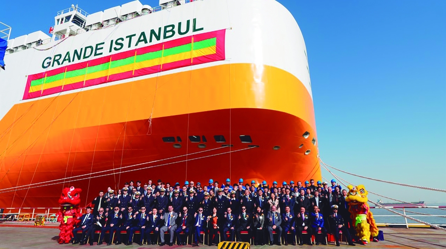 Grimaldi bautiza el“Grande Istanbul”, cuarto PCTC preparado para amoníaco