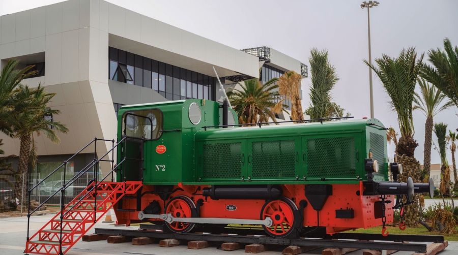 La locomotora de la marca alemana Deutz fue adquirida por el puerto en 1929.