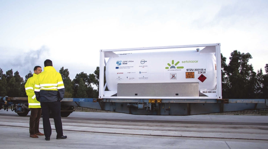 Realizada con &eacute;xito la primera prueba en Europa de transporte multimodal de GNL