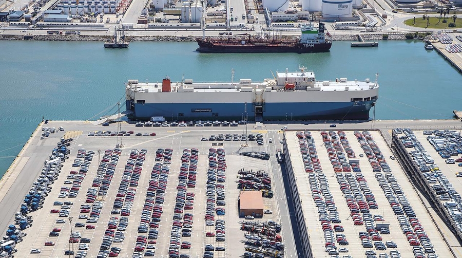 Terminal de automóviles del Port de Barcelona.