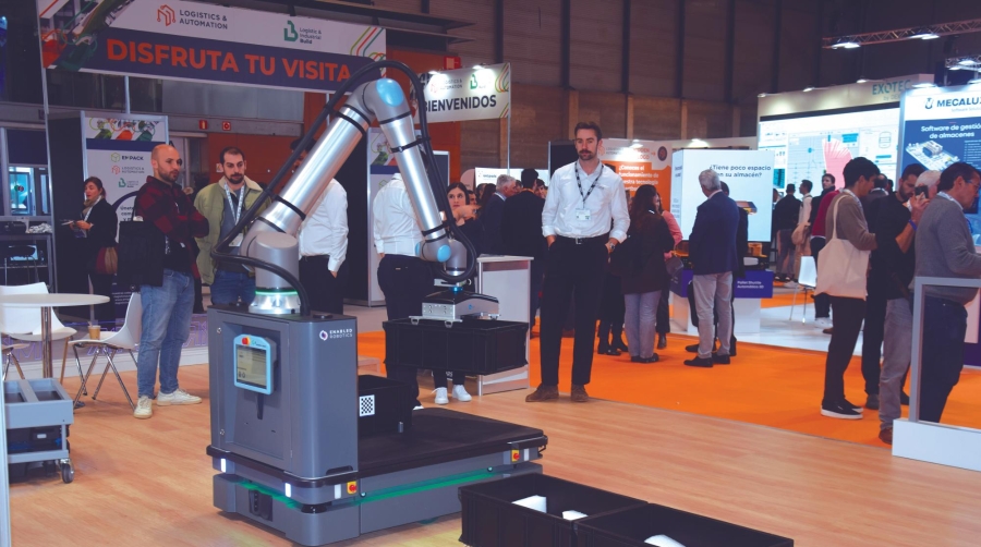 Los brazos robotizados han sido el elemento estrella de Logistics &amp; Automation 2024. Foto M.J.