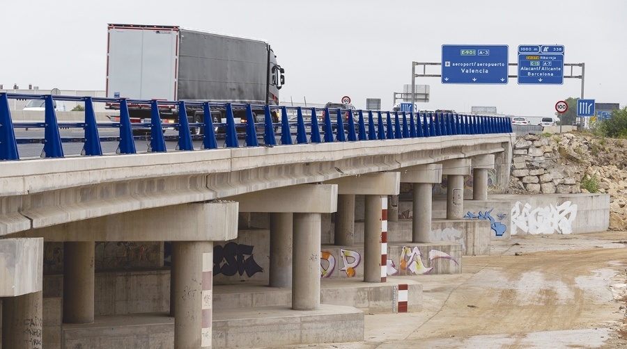 Transportes concluye la reparación de estructuras de la A-3 y la A-7 sobre el Barranco del Poyo