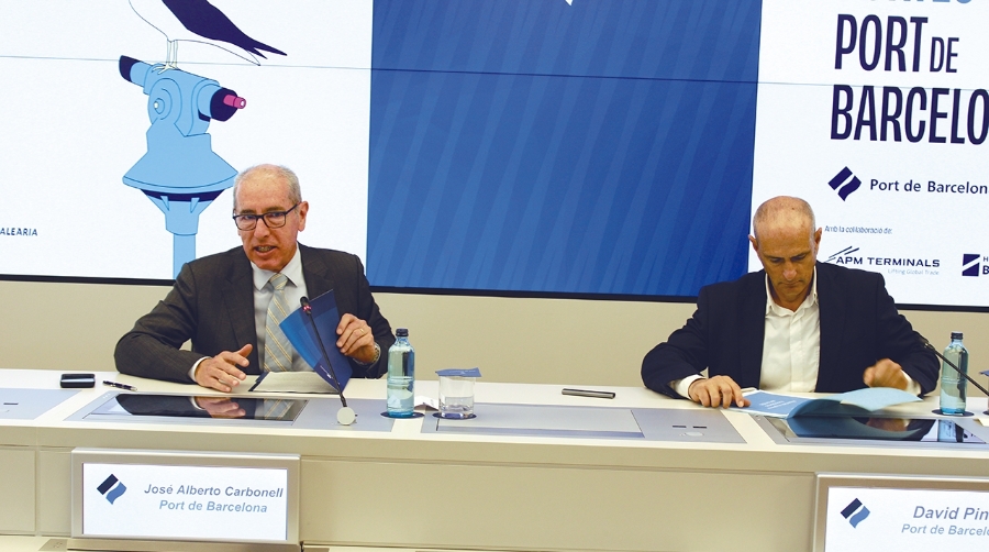 José Alberto Carbonell, presidente de Port de Barcelona; y David Pino, director de Port Vell. Foto M.V.