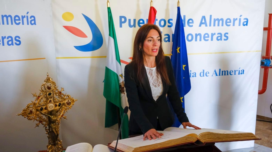 María del Rosario Soto durante el juramento del cargo como nueva presidenta de la AP de Almería.