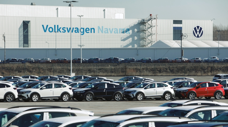 En el polígono industrial de Landaben se ubica la planta de Volkswagen Navarra, la mayor factoría de la Comunidad Foral.