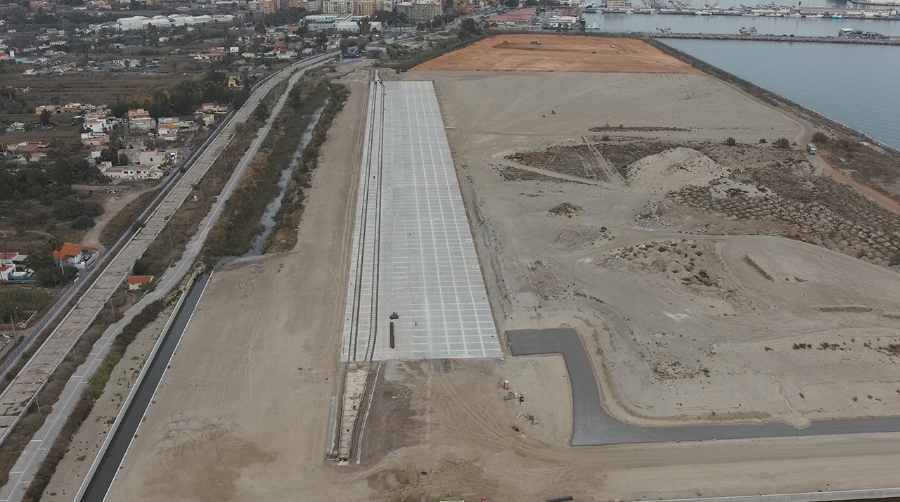 Futura plataforma ferroviaria de la Dársena Sur.