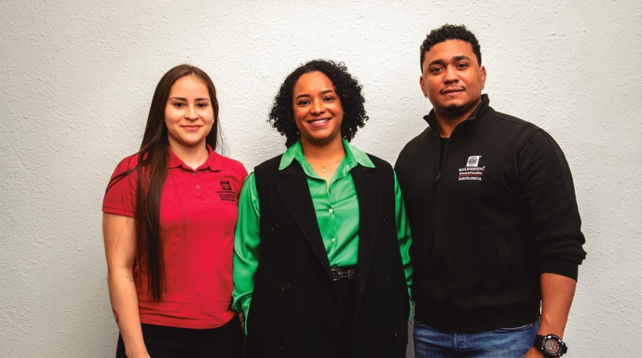 Manueal Bedoya, store manager; Sol Ocampo, fundadora y managing director; y Andrés Molina, director de Operaciones de Logistics Freight Solutions.