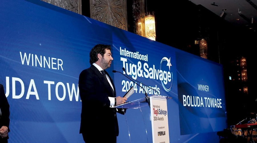 El vicepresidente ejecutivo de Boluda Towage, Vicente Boluda Ceballos, durante su intervención.