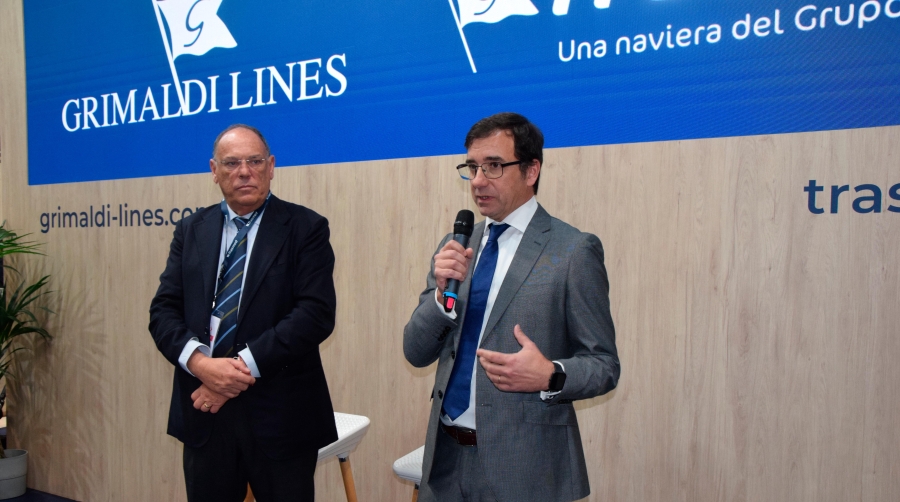 Consejero delegado de Trasmed, Ettore Morace, y director de Relaciones Institucionales del Grupo Grimaldi en España, Miguel Pardo.