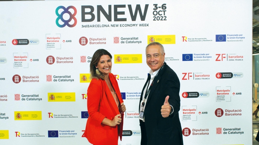 Blanca Sorigué, directora general del CZFB, y Pere Navarro, delegado especial del Estado en el CZFB. Foto A.T.