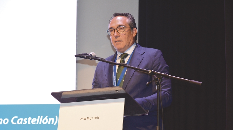 Rubén Ibáñez, presidente de la Autoridad Portuaria de Castellón, en la inauguración del PortCeramic Day PortCastelló. Foto J.C.P.