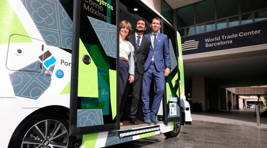 El primer autobús autónomo de Barcelona iniciará sus pruebas piloto en el puerto