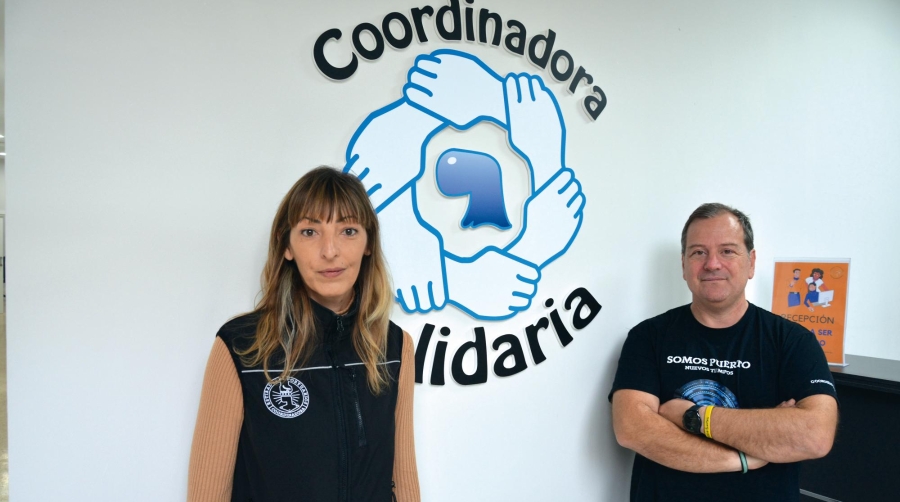 Arantxa Vicó y Humberto Nácher, de Coordinadora Solidaria Valencia. Foto: Raúl Tárrega.