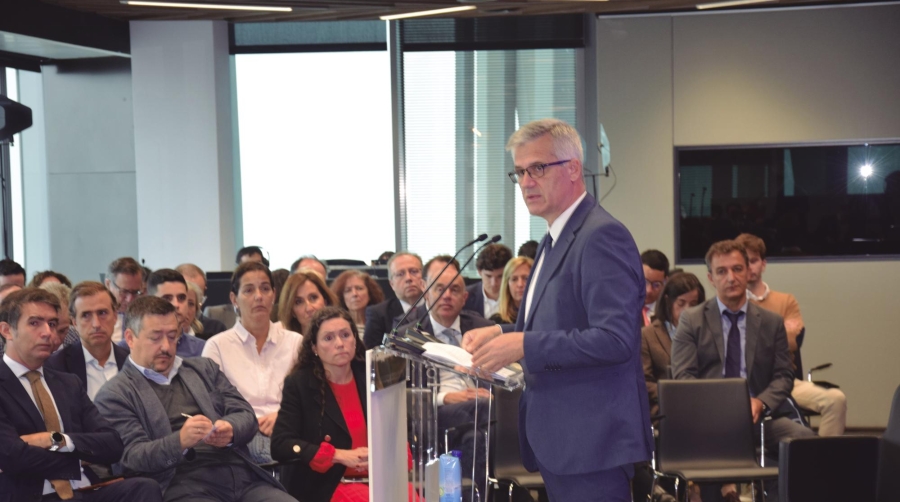 David Lucas, secretario de Estado de Transportes, durante su intervención ayer en el Foro de KPMG. Foto M.J.