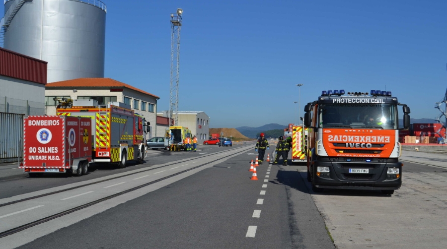 Finsa-Foresa pone a prueba su plan de emergencia en el Puerto de Vilagarc&iacute;a
