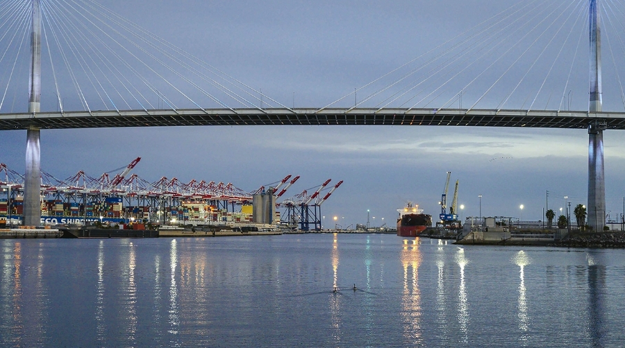 Imagen del Puerto de Long Beach.