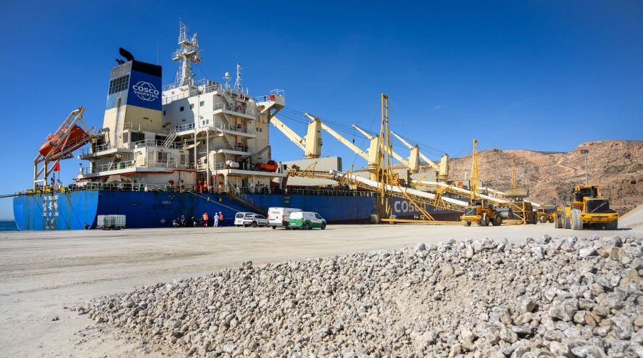 El aumento del tráfico portuario viene dado principalmente por el movimiento de yeso en ambos puertos gestionados por la AP.