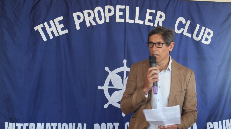 Gonzalo Sanchís, presidente del Propeller Club de Barcelona. Foto J.C.S.