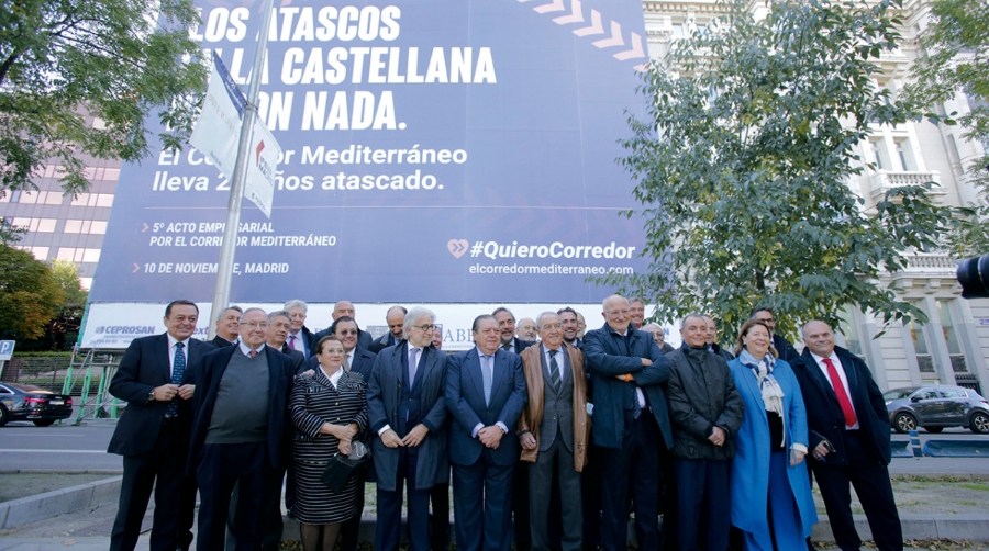 #QuieroCorredor denuncia&nbsp;en Madrid el bloqueo del Corredor Mediterr&aacute;neo