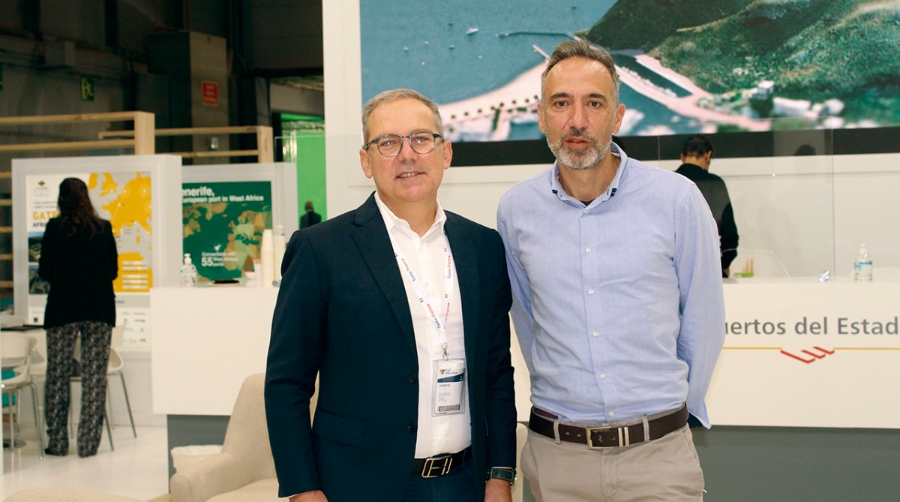 Alain Hazarosoff, food &amp; reefer product director Europe (izquierda), y Ferr&aacute;n Caballero, food &amp; beverages manager, de Bollor&eacute;. Foto B.C.