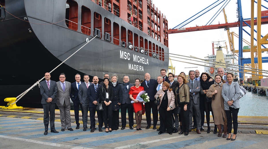 MSC reafirma su apuesta por el Puerto de Valencia con el bautizo del &quot;MSC Michela&quot;
