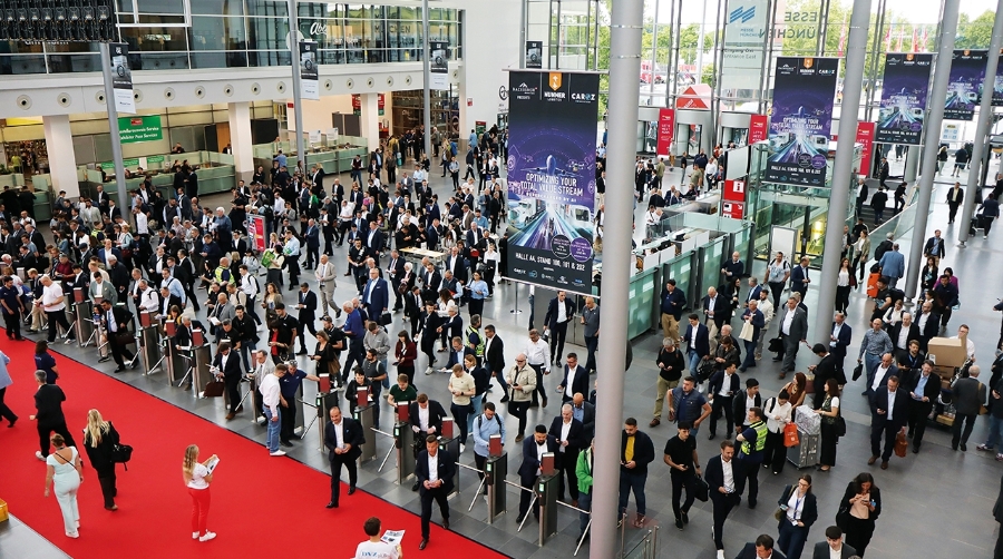 La feria bienal Transport Logistic regresó en 2025 al calendario logístico. Los accesos mostraron durante los días centrales de la feria su poder de convocatoria. Foto J.P.