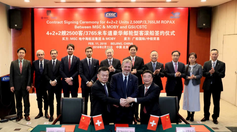 La firma se celebr&oacute; el pasado domingo en Pek&iacute;n entre MSC, la matriz de GNV, y los astilleros GSI de Guangzhou, China.