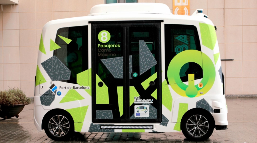 El primer autobús autónomo de Barcelona iniciará sus pruebas piloto en el puerto