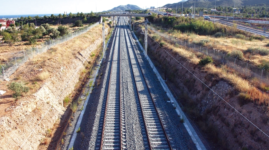 Parte del Corredor Mediterráneo a su paso por Tarragona.