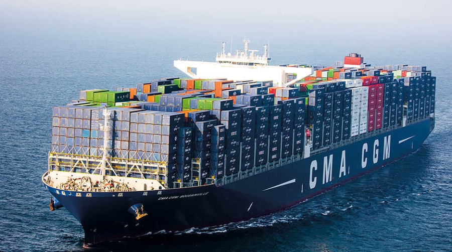 Fran&ccedil;ois Hollande inaugura el &quot;CMA CMG Bougainville&quot;, el nuevo buque insignia de de 18.000 TEUs de la naviera francesa