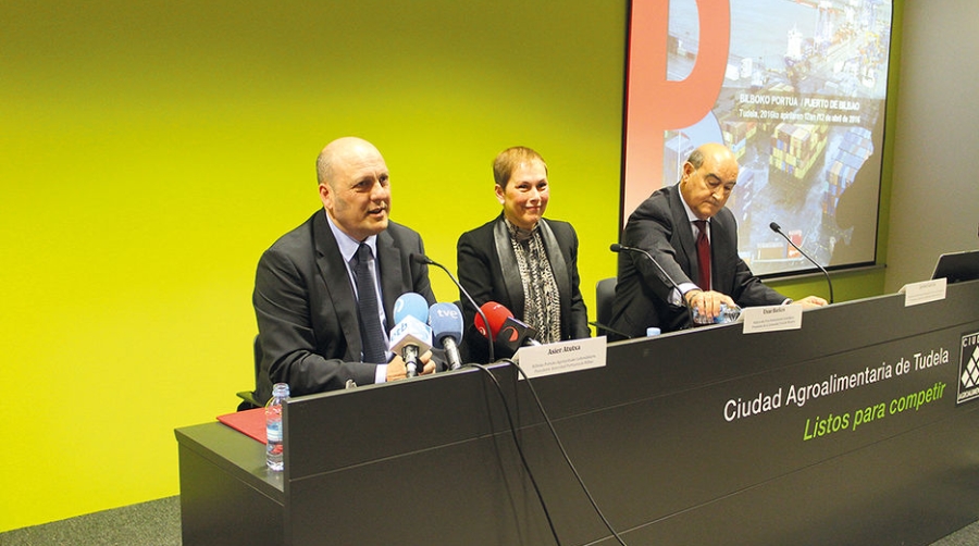 La Plataforma Mar&iacute;timo Multimodal de Tudela unir&aacute; desde mayo el puerto de Bilbao y Navarra