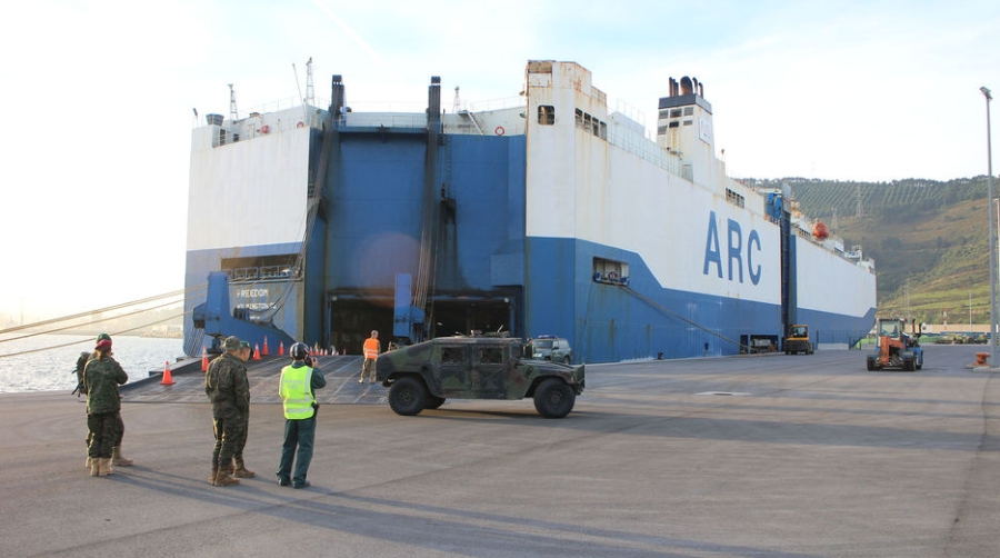 Seatrans Maritime consigna en Bilbao un buque ro-ro de ARC con material del Ej&eacute;rcito de EE.UU.