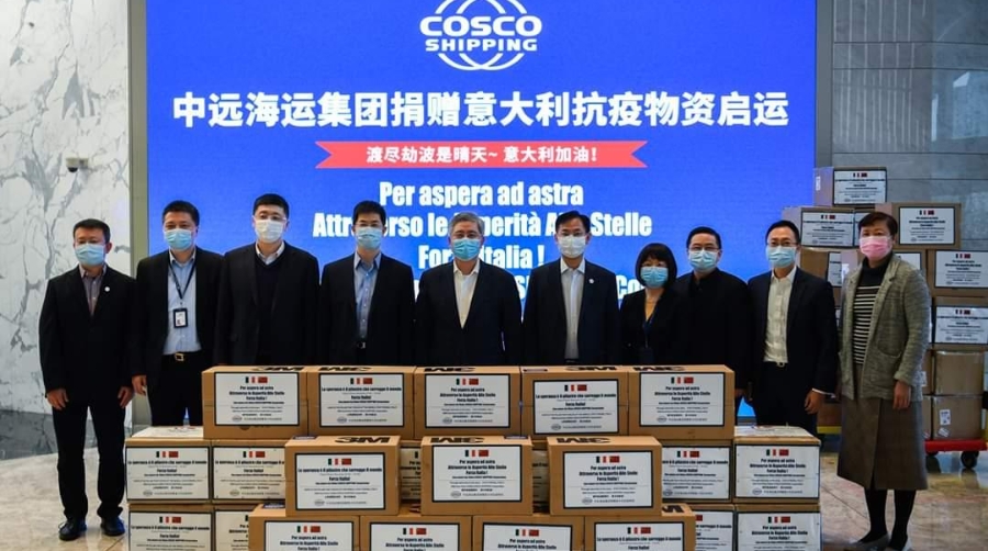 COSCO Shipping costea un transporte a&eacute;reo de suministros m&eacute;dicos a Italia