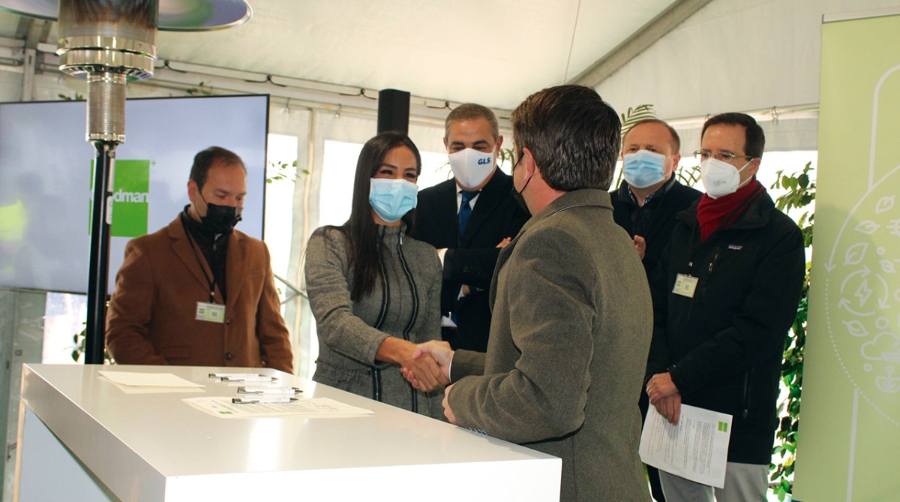 Goodman coloca el primer pilar de la construcci&oacute;n del nuevo hub de GLS en Madrid