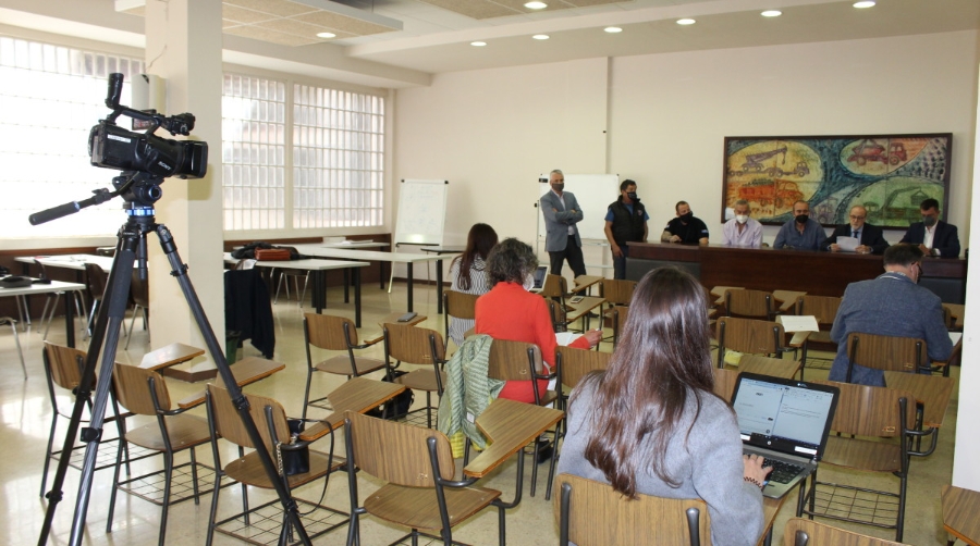 Los transportistas comunicaron su voluntad de movilizaci&oacute;n en rueda de prensa el 21 de mayo. Foto A.Tejera.