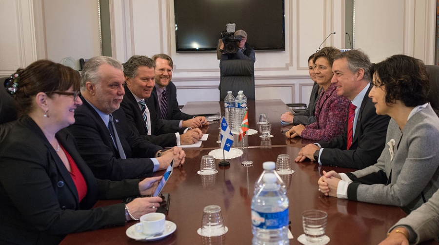 Euskadi y Quebec analizan la apertura de una conexi&oacute;n mar&iacute;tima para potenciar el comercio