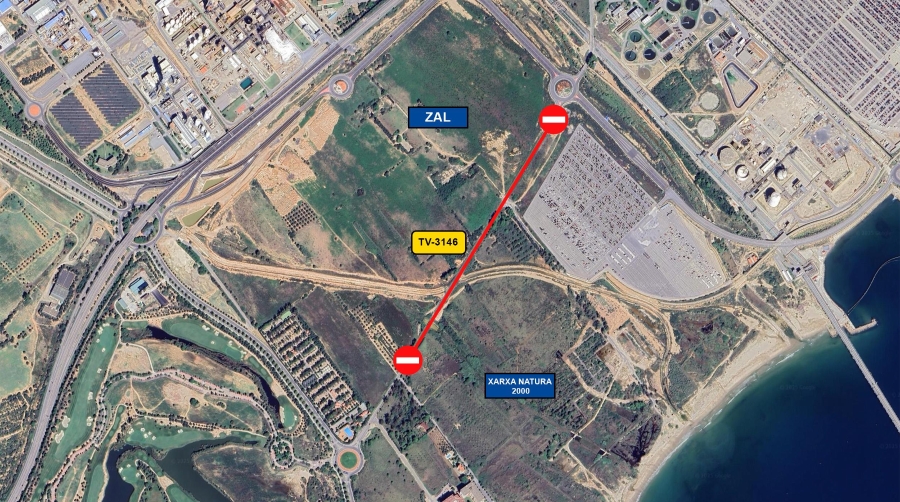 El corte pretende evitar accesos no autorizados a las obras que se están llevando a cabo en la zona protegida de Els Prats de Albinyana.
