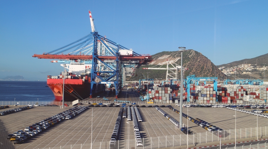 Tanger Med recibió en 2025 la escala de 1.319 megabuques de más de 290 metros de eslora, un 8,4% más que en 2024. Foto J.P.