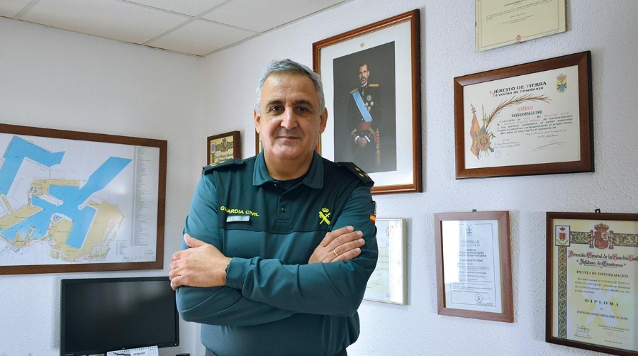 Antonio Carrillo Gómez, capitán de la Guardia Civil y jefe de la Compañía Puerto y Aeropuerto de Valencia.
