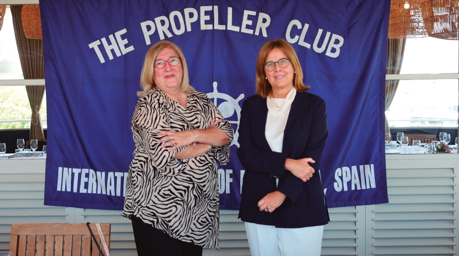 Isabel Blanch, presidenta de Propeller Barcelona, junto a Carmen Aramburu. Foto: J.M.