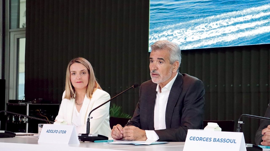 Pilar Boix, consejera y directora de Comunicación de Baleària y Adolfo Utor, presidente de Baleària.