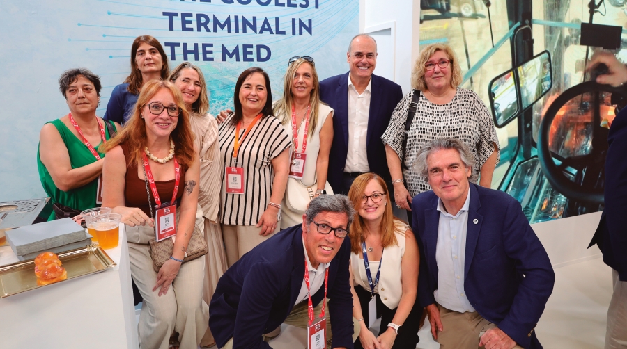 Los socios de Propeller Barcelona en su encuentro en el stand de BEST en el SIL de Barcelona.