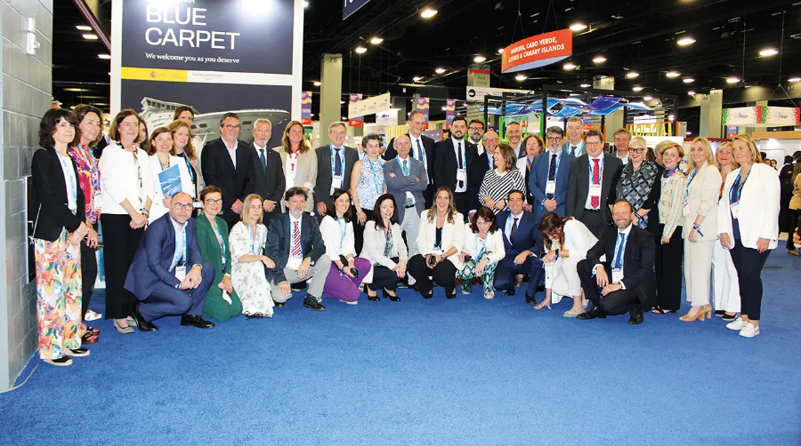 El pasado año, la delegación española presente en Seatrade Cruise Global se vertebró desde el stand de Puertos del Estado donde se dio cita la comunidad portuaria a diario