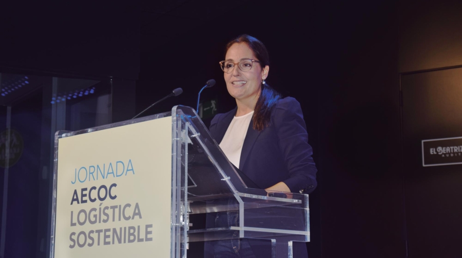María Tena, directora de Logística y Transporte de AECOC, quien inauguró ayer el Foro. Foto M.J.