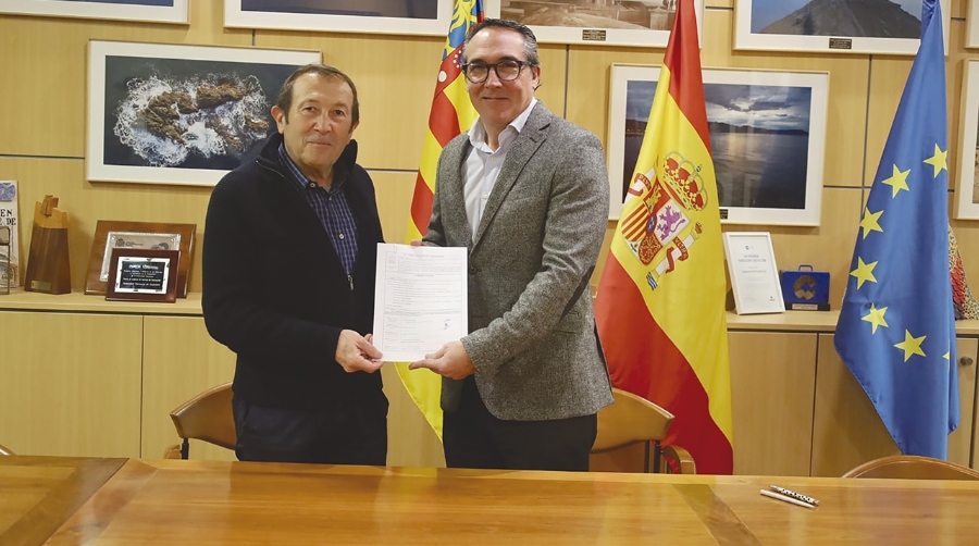 Momento de la recepción de las obras.