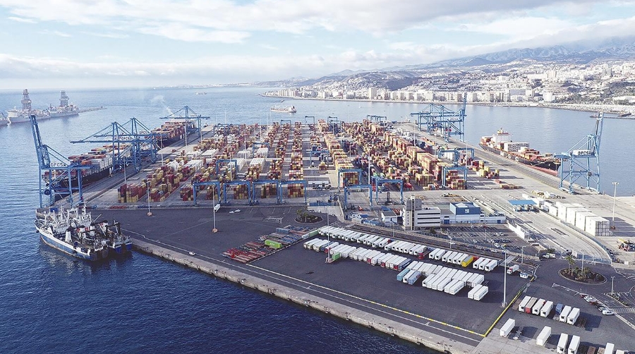 El crecimiento registrado para el Puerto de Las Palmas es del 12,93%.
