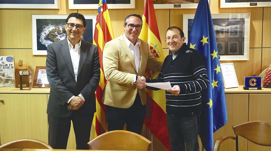 Manuel García, director de PortCastelló; Rubén Ibáñez, presidente de PortCastelló y Martín Abril, inspector del Ministerio de Transportes y Movilidad Sostenible.